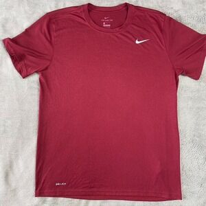 Nike Shirt Mens L Swoosh Dri Fit Gym Swim Athlete Running Sports Athletic Casual